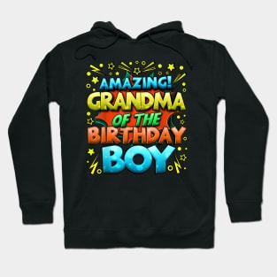 Grandma Of The Birthday Boy Matching Family Grandma Party Hoodie